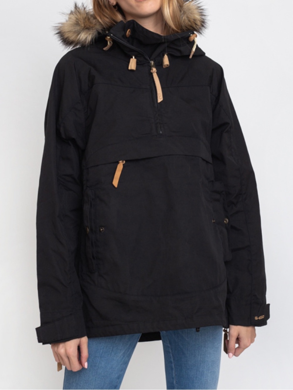 Fjallraven Women’s Iceland Anorak Waterproof Jacket - Black XS